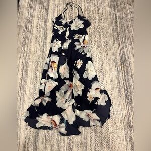 INTERMIX Navy Floral Dress